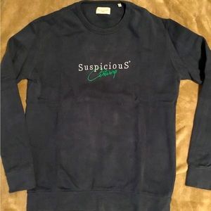 The Vintage Sweater Suspicious Antwerp Green Navy *DEADSTOCK*